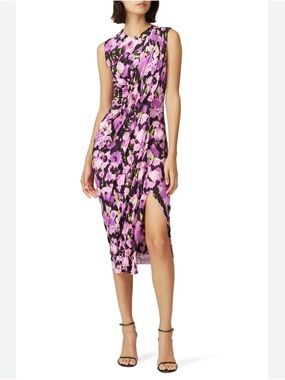 Jason Wu Collection 💜💜💜 Printed Draped Jersey Midi Dress - 4
